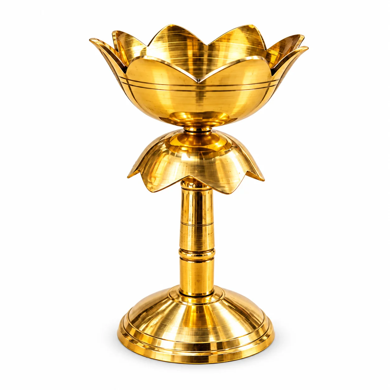 Shraviko Lotus Petal Brass Akhand Jyot Diya